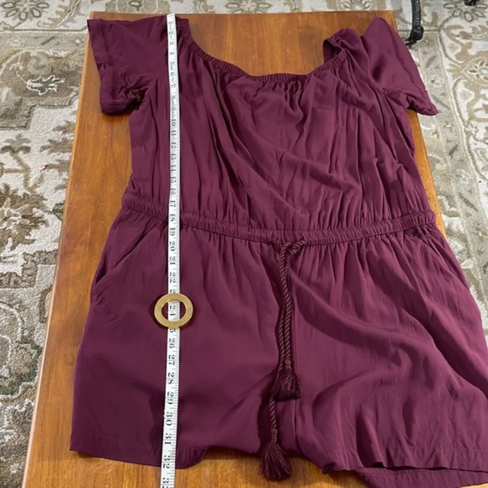 Loft Outlet, new without tags, burgundy rayon romper - Picture 11 of 11